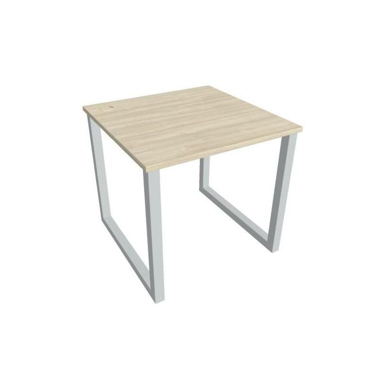 Pracovný stôl UNI O, 80x75,5x80 cm, agát/sivá