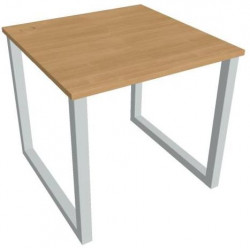 Pracovný stôl UNI O, 80x75,5x80 cm, dub/sivá