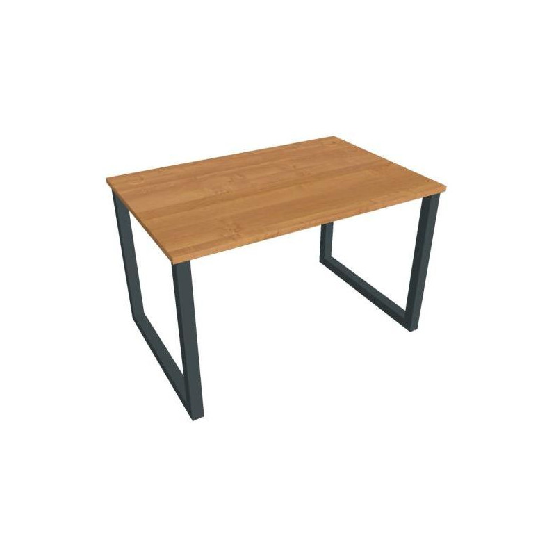 Pracovný stôl UNI O, 120x75,5x80 cm, jelša/čierna