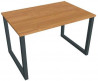 Pracovný stôl UNI O, 120x75,5x80 cm, jelša/čierna
