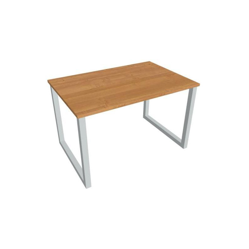 Pracovný stôl UNI O, 120x75,5x80 cm, jelša/sivá