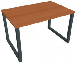 Pracovný stôl UNI O, 120x75,5x80 cm, čerešňa/čierna