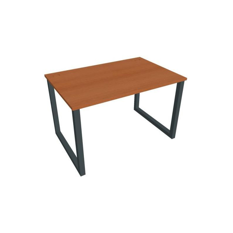 Pracovný stôl UNI O, 120x75,5x80 cm, čerešňa/čierna