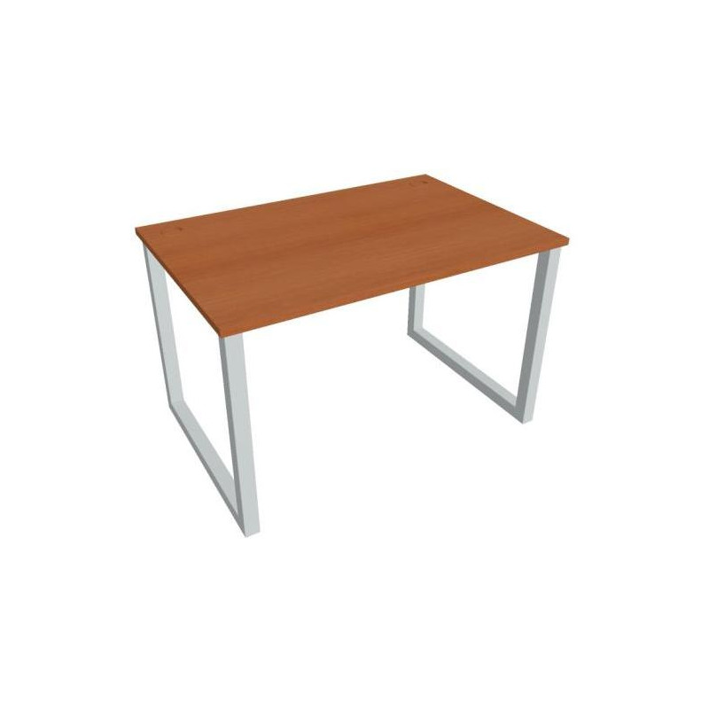 Pracovný stôl UNI O, 120x75,5x80 cm, čerešňa/sivá