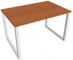 Pracovný stôl UNI O, 120x75,5x80 cm, čerešňa/biela