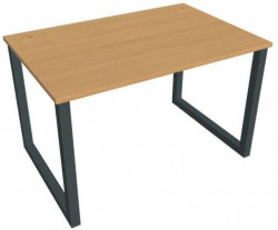 Pracovný stôl UNI O, 120x75,5x80 cm, buk/čierna