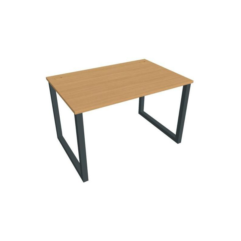 Pracovný stôl UNI O, 120x75,5x80 cm, buk/čierna