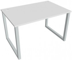 Pracovný stôl UNI O, 120x75,5x80 cm, biela/sivá