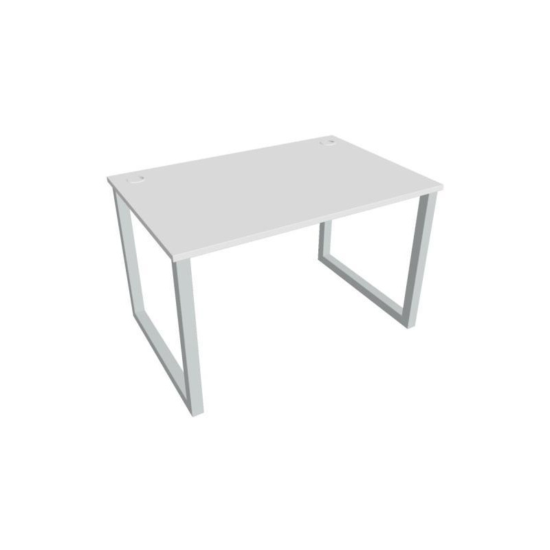 Pracovný stôl UNI O, 120x75,5x80 cm, biela/sivá
