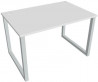 Pracovný stôl UNI O, 120x75,5x80 cm, biela/sivá