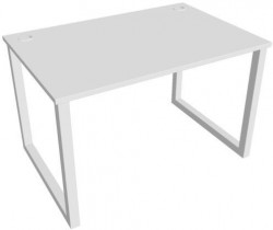 Pracovný stôl UNI O, 120x75,5x80 cm, biela/biela