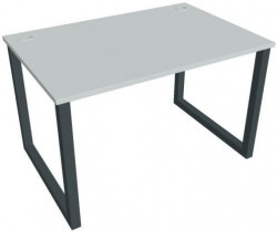 Pracovný stôl UNI O, 120x75,5x80 cm, sivá/čierna