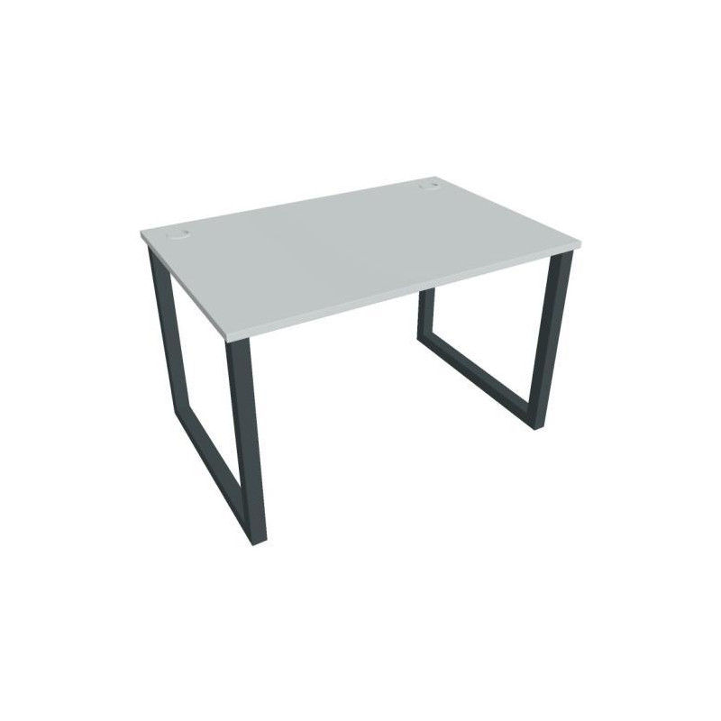 Pracovný stôl UNI O, 120x75,5x80 cm, sivá/čierna