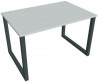 Pracovný stôl UNI O, 120x75,5x80 cm, sivá/čierna