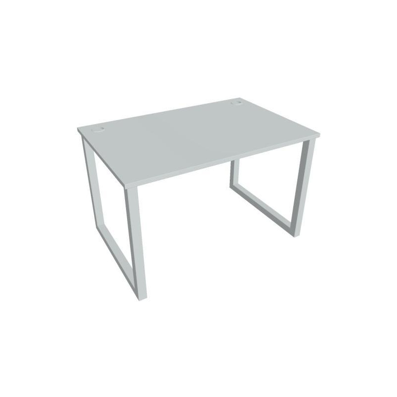 Pracovný stôl UNI O, 120x75,5x80 cm, sivá/sivá