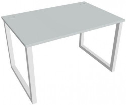 Pracovný stôl UNI O, 120x75,5x80 cm, sivá/biela