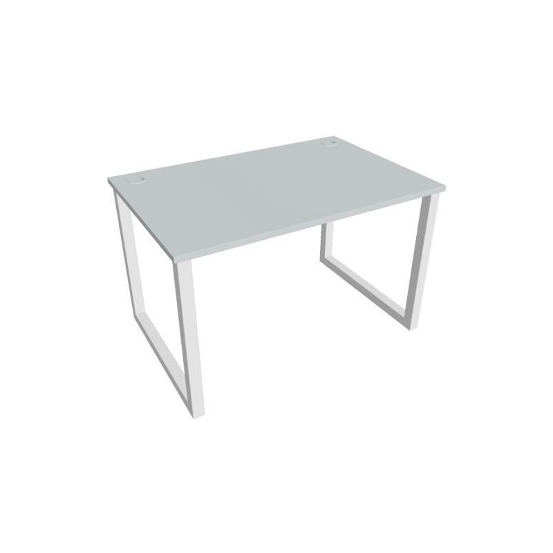 Pracovný stôl UNI O, 120x75,5x80 cm, sivá/biela