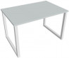 Pracovný stôl UNI O, 120x75,5x80 cm, sivá/biela