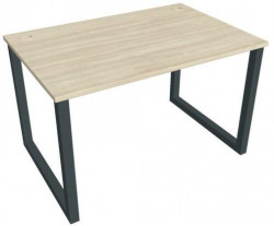 Pracovný stôl UNI O, 120x75,5x80 cm, agát/čierna