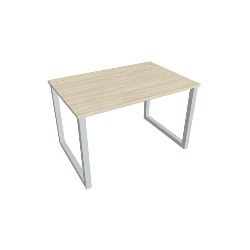 Pracovný stôl UNI O, 120x75,5x80 cm, agát/sivá