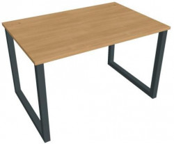Pracovný stôl UNI O, 120x75,5x80 cm, dub/čierna