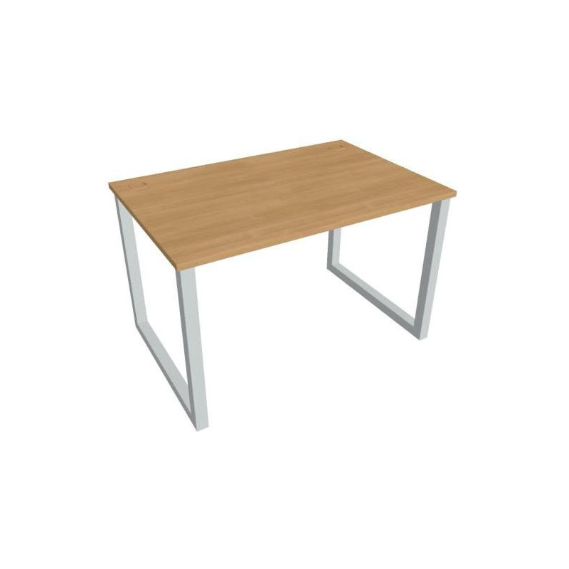 Pracovný stôl UNI O, 120x75,5x80 cm, dub/sivá