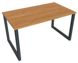Pracovný stôl UNI O, 140x75,5x80 cm, jelša/čierna