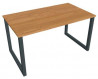 Pracovný stôl UNI O, 140x75,5x80 cm, jelša/čierna