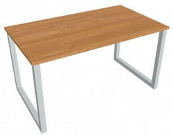 Pracovný stôl UNI O, 140x75,5x80 cm, jelša/sivá