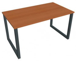 Pracovný stôl UNI O, 140x75,5x80 cm, čerešňa/čierna