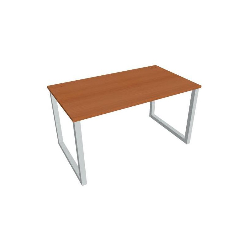 Pracovný stôl UNI O, 140x75,5x80 cm, čerešňa/sivá