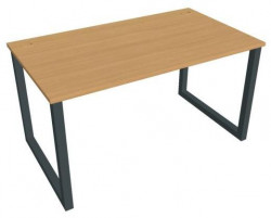 Pracovný stôl UNI O, 140x75,5x80 cm, buk/čierna