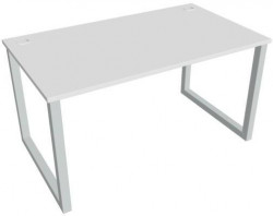 Pracovný stôl UNI O, 140x75,5x80 cm, biela/sivá