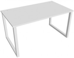 Pracovný stôl UNI O, 140x75,5x80 cm, biela/biela