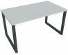 Pracovný stôl UNI O, 140x75,5x80 cm, sivá/čierna