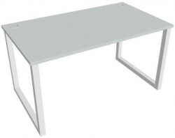 Pracovný stôl UNI O, 140x75,5x80 cm, sivá/biela