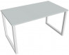 Pracovný stôl UNI O, 140x75,5x80 cm, sivá/biela
