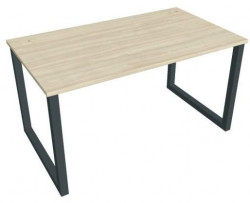 Pracovný stôl UNI O, 140x75,5x80 cm, agát/čierna