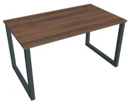 Pracovný stôl UNI O, 140x75,5x80 cm, orech/čierna