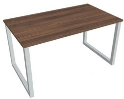 Pracovný stôl UNI O, 140x75,5x80 cm, orech/sivá