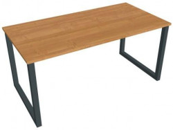 Pracovný stôl UNI O, 160x75,5x80 cm, jelša/čierna
