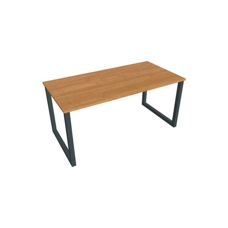 Pracovný stôl UNI O, 160x75,5x80 cm, jelša/čierna