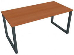 Pracovný stôl UNI O, 160x75,5x80 cm, čerešňa/čierna