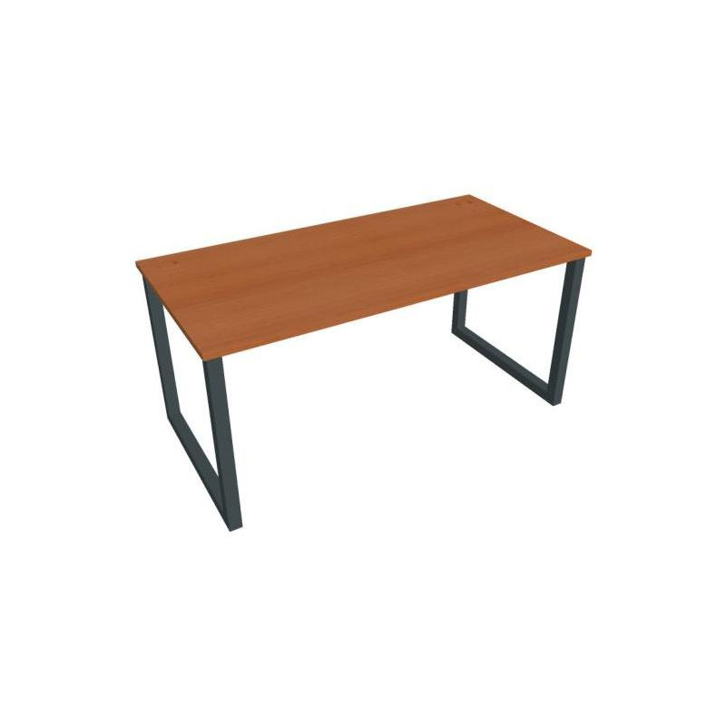 Pracovný stôl UNI O, 160x75,5x80 cm, čerešňa/čierna