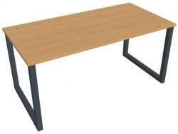 Pracovný stôl UNI O, 160x75,5x80 cm, buk/čierna