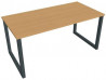 Pracovný stôl UNI O, 160x75,5x80 cm, buk/čierna