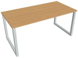 Pracovný stôl UNI O, 160x75,5x80 cm, buk/sivá