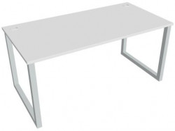 Pracovný stôl UNI O, 160x75,5x80 cm, biela/sivá