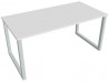 Pracovný stôl UNI O, 160x75,5x80 cm, biela/sivá