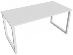 Pracovný stôl UNI O, 160x75,5x80 cm, biela/biela